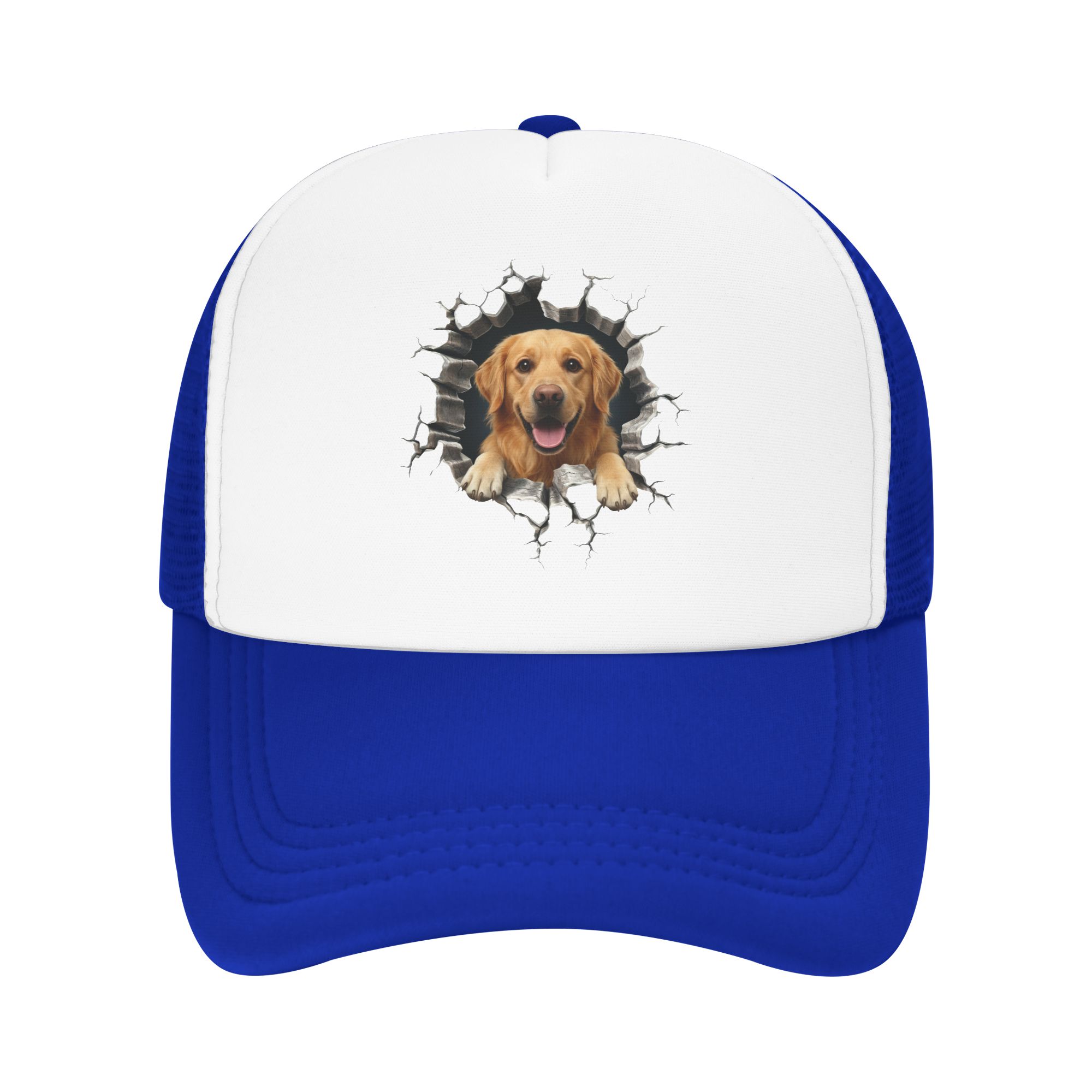 Hat Snapback Cap - Breaking Through Golden Retriever Baseball Cap
