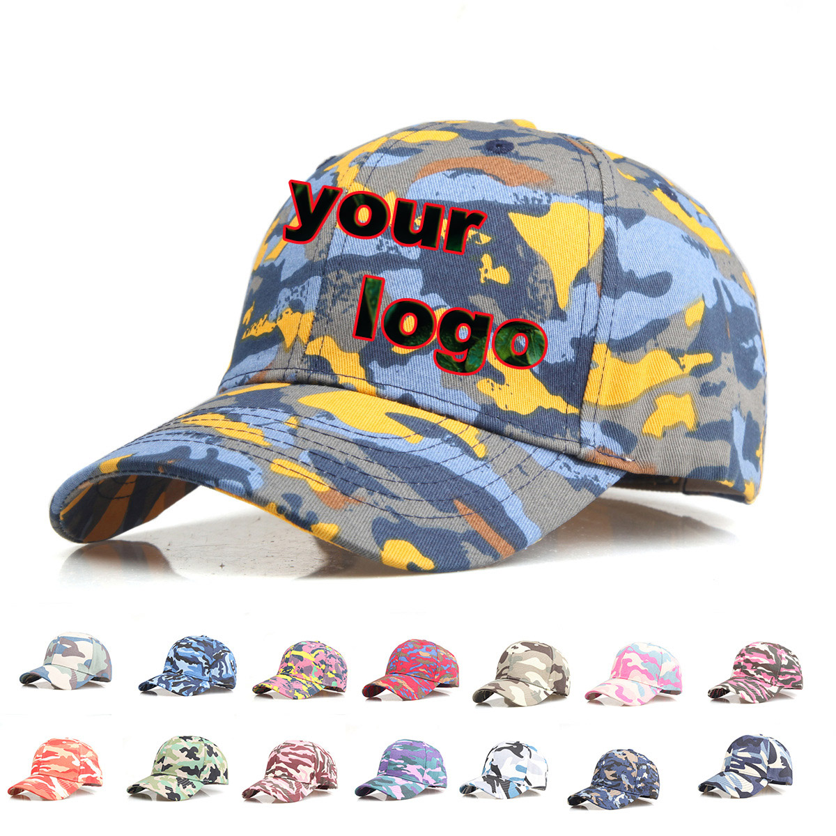 Hat Snapback Cap - Aangepaste logo camouflage baseball cap unisex