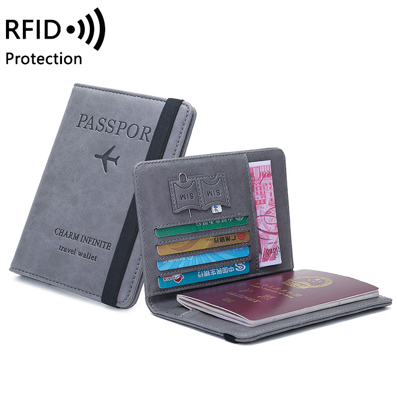 Passport Wallet Rfid - Unisex PU lederen paspoorthouder - RFID-blokkerende
