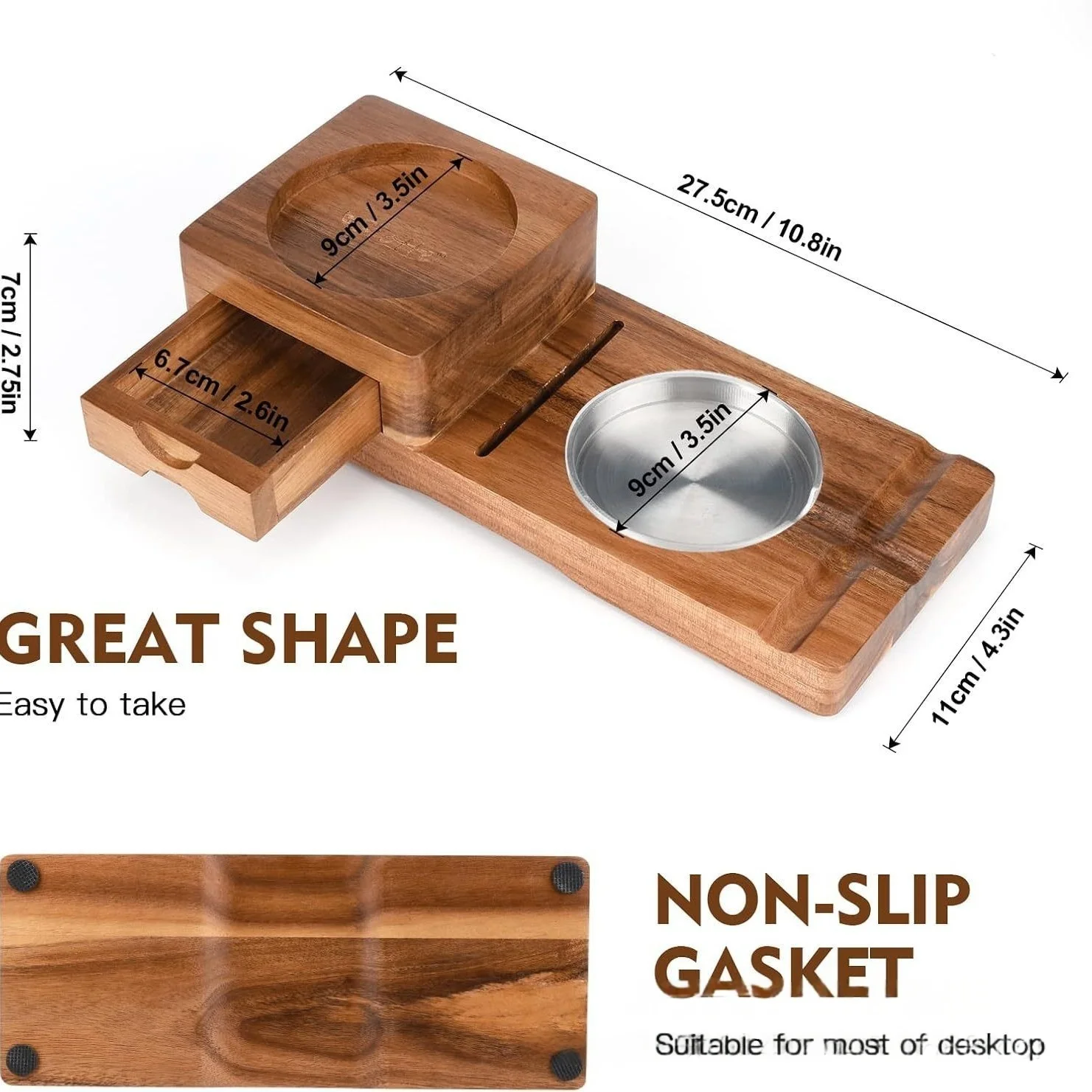 Cigar Cutter Set - Luxe sigarenaccessoiresdoos met snijsteun Massief houten