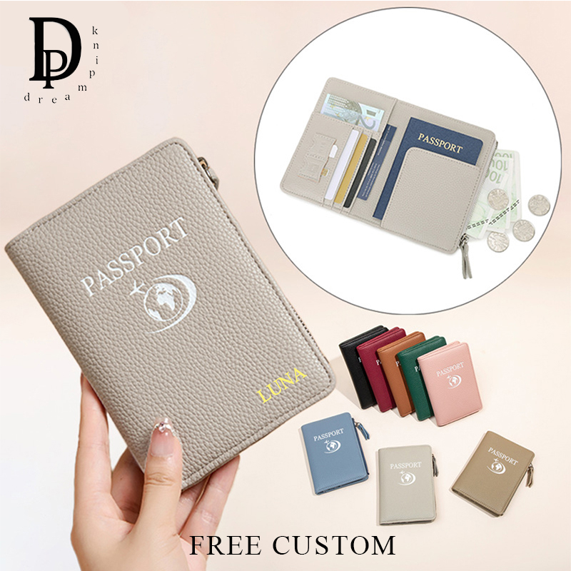Passport Wallet Rfid - Reisvrouw RFID Gepersonaliseerde paspoorthouder PU-leer Multifunctionele