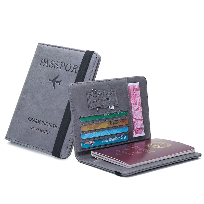 Passport Wallet Rfid - Nieuwe Stijl Elastische Band Lederen Paspoorthoes