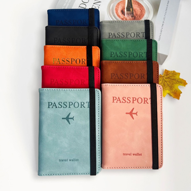 Passport Wallet Rfid - Paspoorthouder van PU-leer, RFID-blokkerende paspoorthoes, multifunctionele