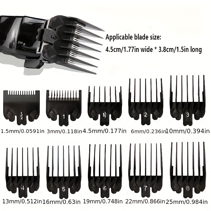 Men Accessories Combo - 10 Stuks Zwart Plastic Tondeuse Limiet