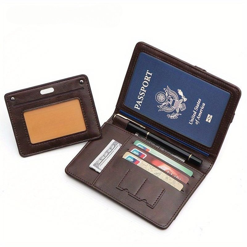 Passport Wallet Rfid - 1PC lichtgewicht paspoortportemonnee RFID-blokkering met meerdere