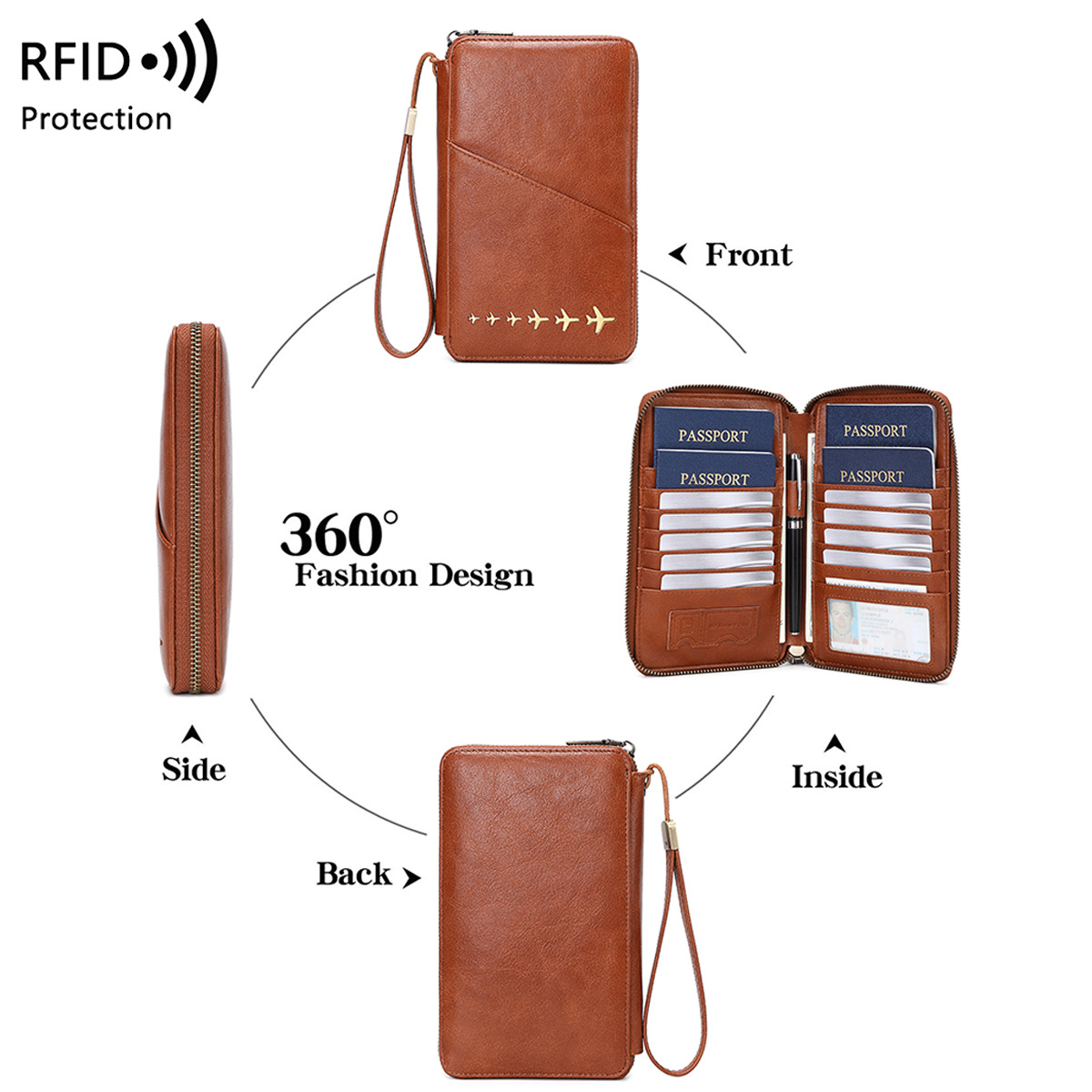 Trendy vliegtuigdesign RFID-bl - Passport Wallet Rfid recensie en prijs