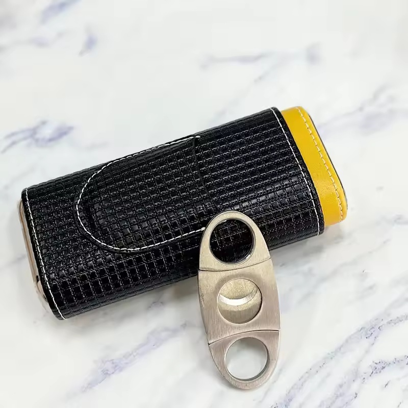 Draagbare lederen sigaren humi - Cigar Cutter Set recensie en prijs