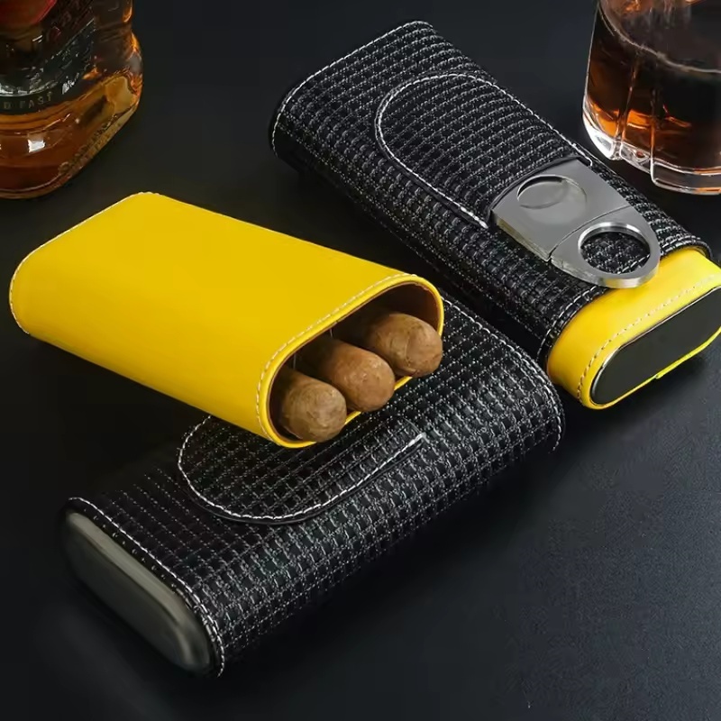 Draagbare lederen sigaren humi - Cigar Cutter Set recensie en prijs