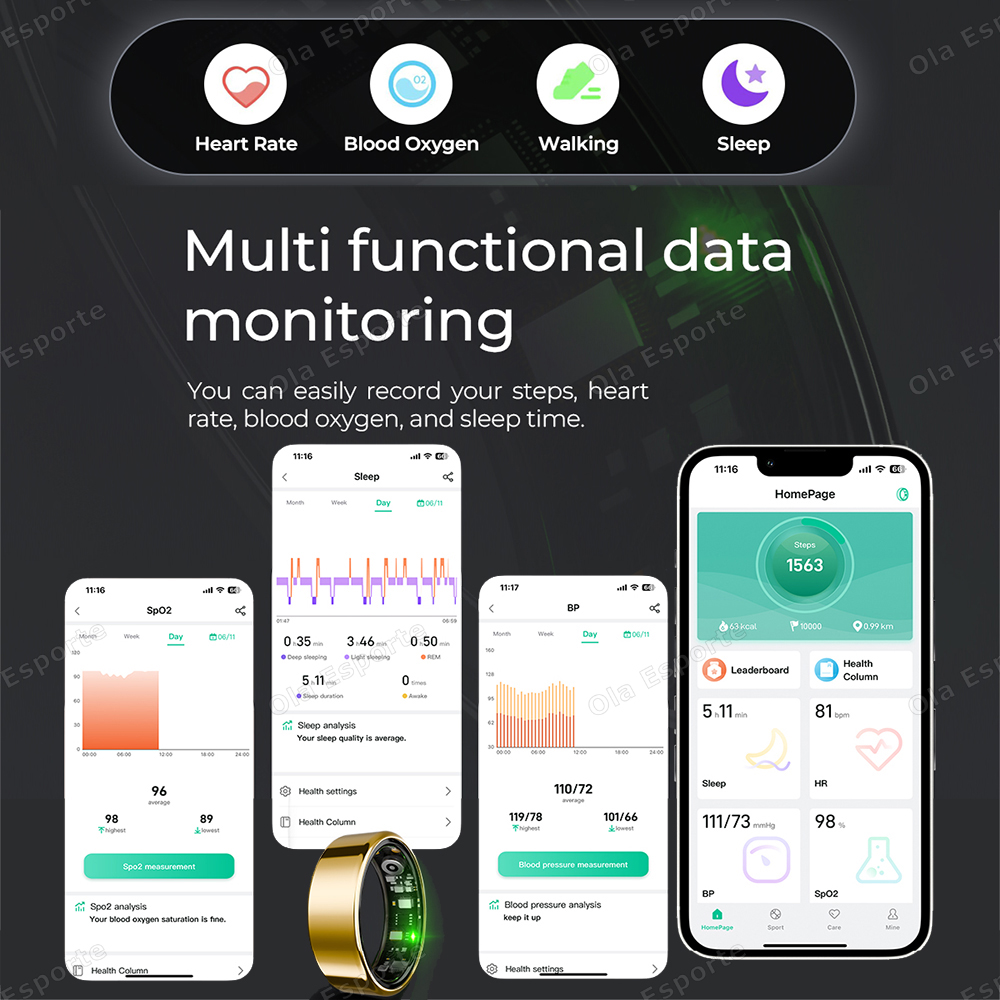 2025 Smart Ring Bloeddruk Hart - Young Men'S Accessories recensie en prijs