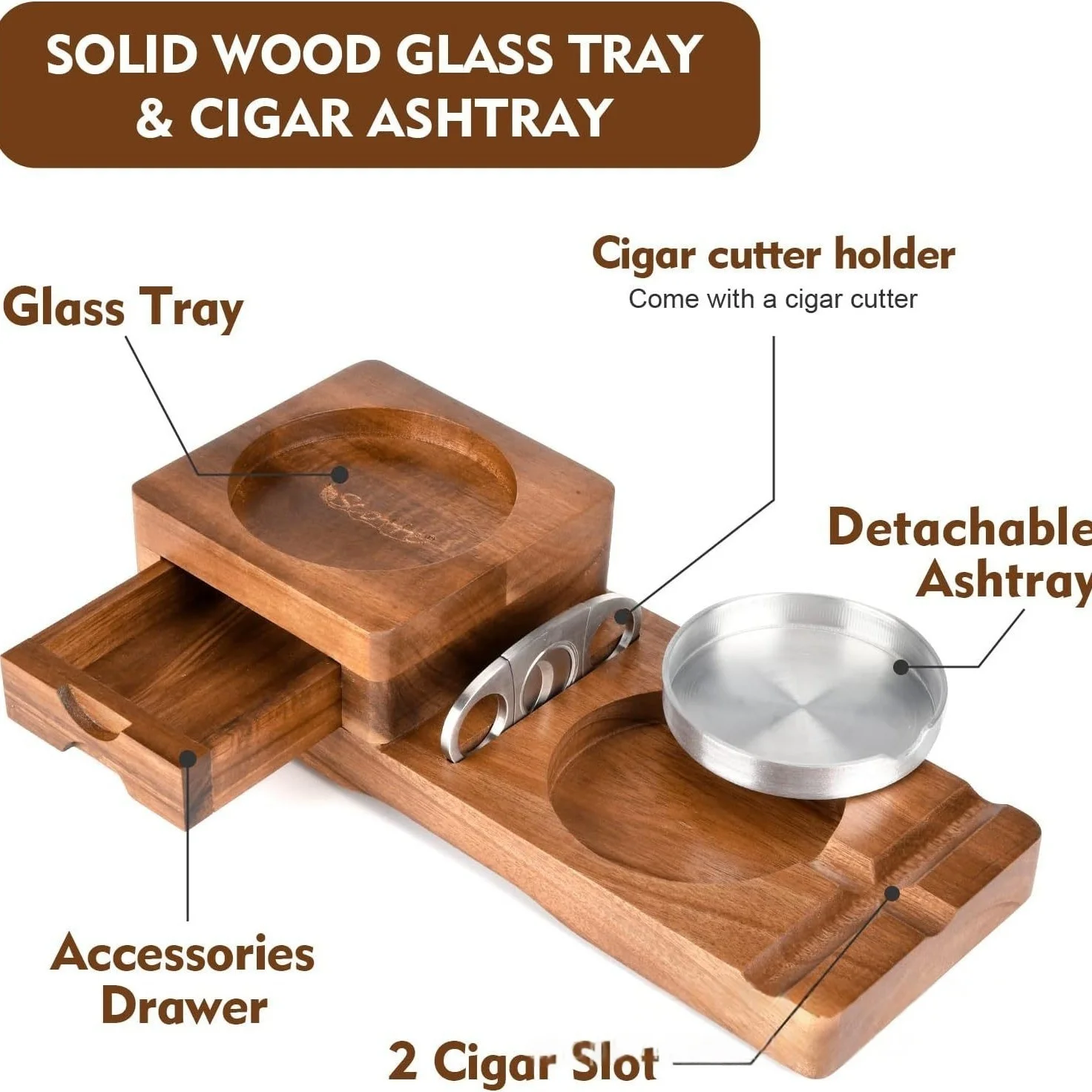 Luxe sigarenaccessoiresdoos me - Cigar Cutter Set recensie en prijs