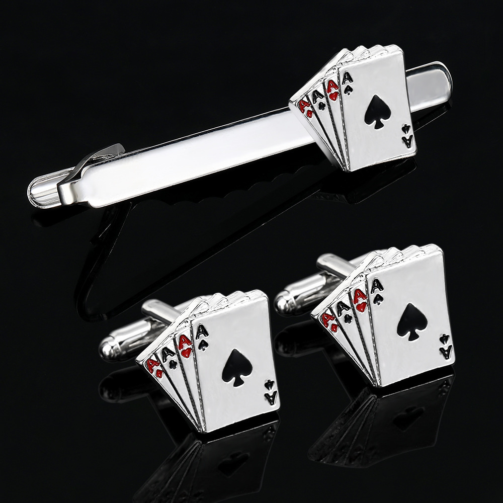 Creatieve pokerkaart dasspeld  - Tie Clip Set recensie en prijs