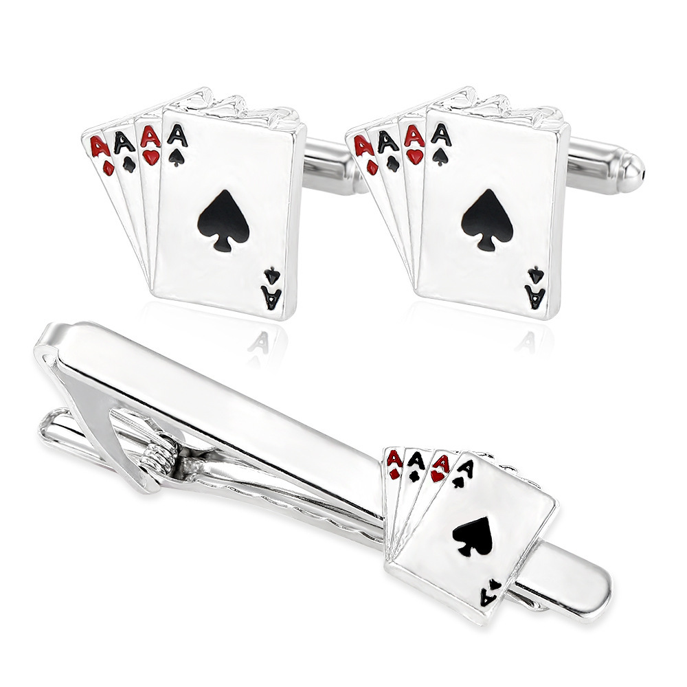 Creatieve pokerkaart dasspeld  - Tie Clip Set recensie en prijs