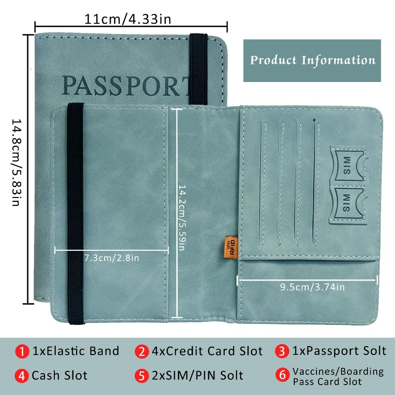 Paspoorthouder van PU-leer, RF - Passport Wallet Rfid recensie en prijs