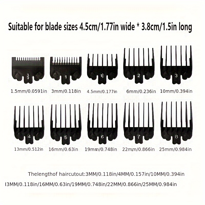 10 Stuks Zwart Plastic Tondeus - Men Accessories Combo recensie en prijs